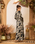 Satin Dress with Printed Statement Sleeves 62781